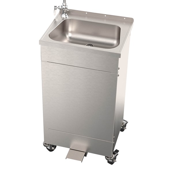 Eco Portable Wash-Ware Stainless Steel Portable Sink w/ Foot Pump Operation